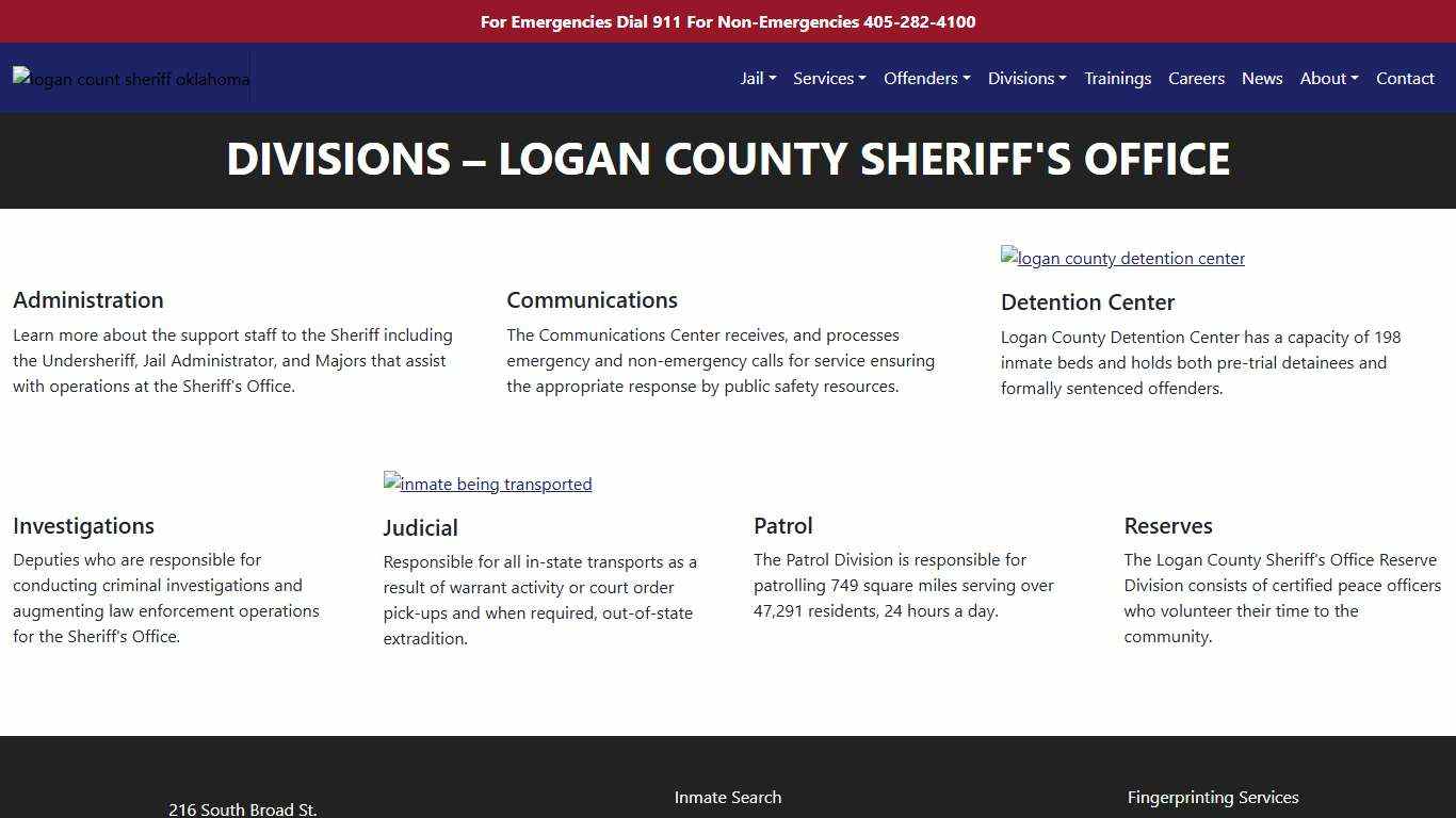 Divisions Logan County Sheriff's Office