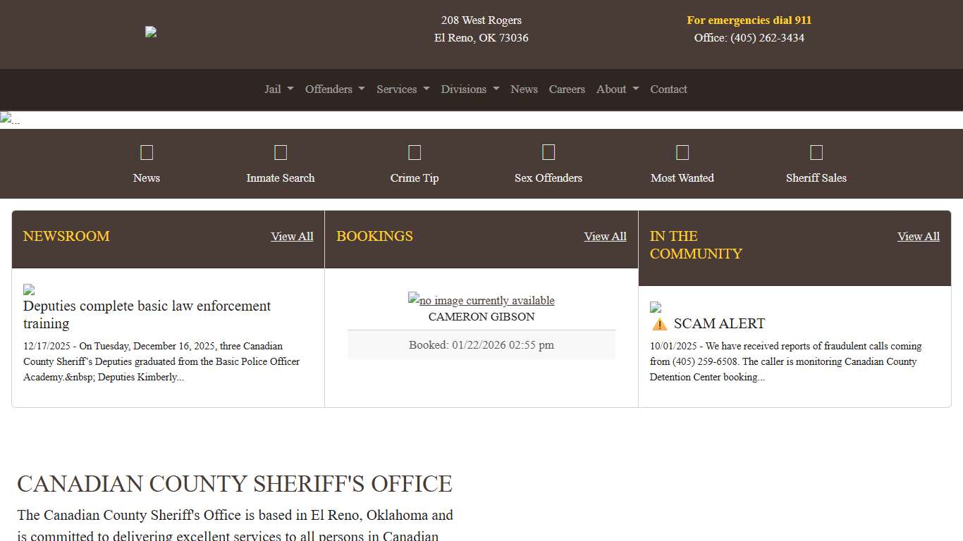Canadian County Sheriff's Office in Oklahoma